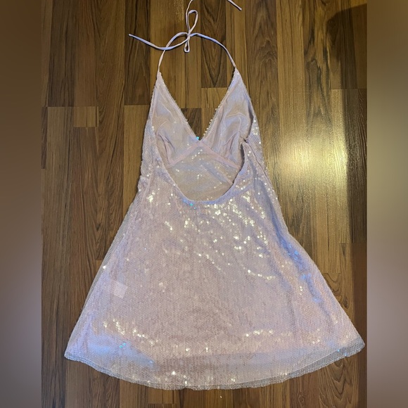 Oh Polly Livia Sequin Dress in Lilac - Picture 6 of 6